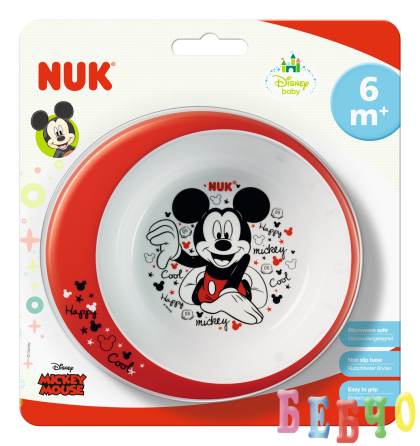 NUK пластмасова купичка Mickey 6+ мес.