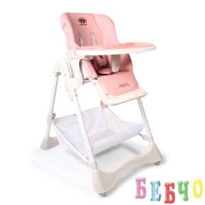 Детски стол за хранене Chocolate розово