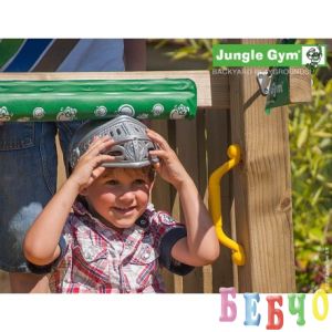 Jungle Gym Club дървена детска площадка с пързалка