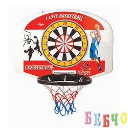 Детско баскетболно табло с кош и дартс PILSAN