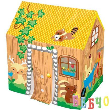 Детска сглобяема палатка тип къща за игра и съхранение на играчки 