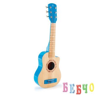 Дървена синя китара HAPE