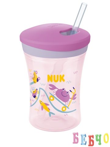 NUK EVOLUTION Action Cup със сламка, 12+ мес.