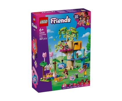 LEGO® Friends Котешко парти за рожден ден и дървесна къща 42666 