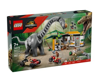 LEGO® Jurassic World™ Мисия за проследяване на раптор и титанозавър 76973 