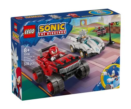 LEGO® Sonic Колата на Silver срещу чудовищния камион на Нъкълс 77118 