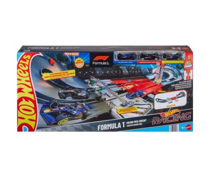 Hot Wheels Racing Състезателна писта Formula 1 Racing Grand Prix с 3 колички