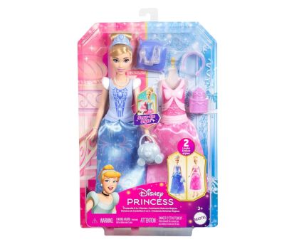 Disney Princess Кукла Пепеляшка с 2 тоалета и 9 аксесоара