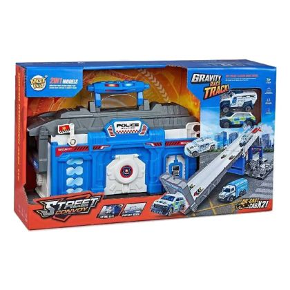 LToys Комплект куфар Писта полицейски участък с 2 коли