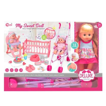 BABY DELUXE Кукла с количка и аксесоари