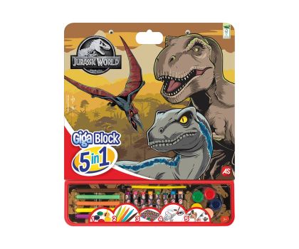AS Company Комплект за рисуване Гига блок 5в1 Джурасик свят