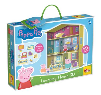 Lisciani Образователен комплект Peppa Pig 3D къща с мебели