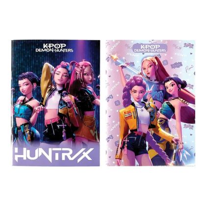 K-POP DEMON HUNTERS Тетрадка A4 50 листа с мека корица Huntrix Lilac 