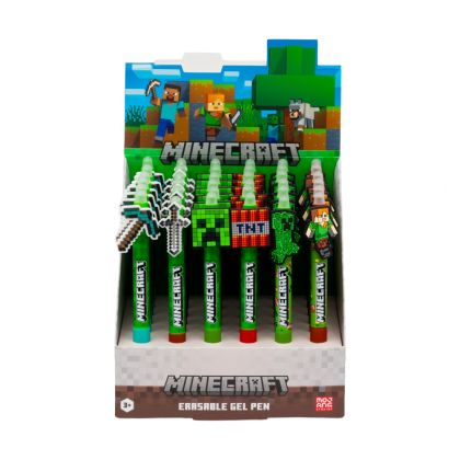 Astra Изтриваема химикалка с гумен захват, автоматична MINECRAFT
