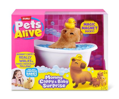 Zuru Pets Alive Мама капибара с малки бебета