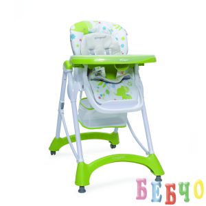 Детски стол за хранене Mint зелено