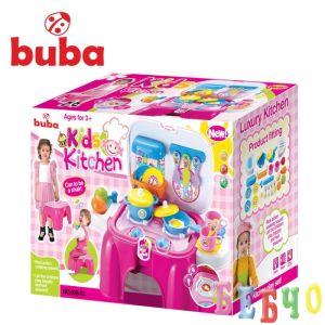 Преносима детска кухня Buba Kids Kitchen, Розова