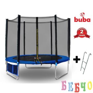 Детски батут Buba 8FT (252 см) с мрежа и стълба