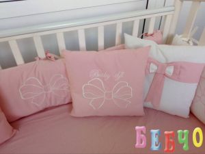 Бебешки спален комплект с бродерии от 10 части ПАНДЕЛКА