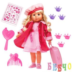 Пееща и говореща кукла МАРИЯ с розово палто 