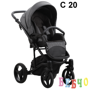 Bebetto - Комбинирана бебешка количка 2в1 Tito C 20