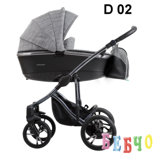 Бебешка количка 2в1 Bebetto - BRESSO Premium Class Dark