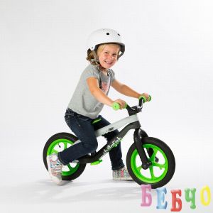 BMXie колело за балансиране зелен