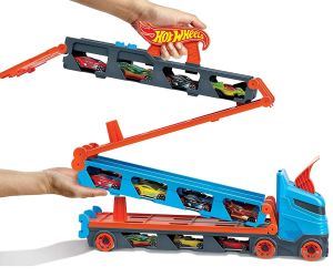Hot Wheels City Високоскоростен транспортьор с 3 колички