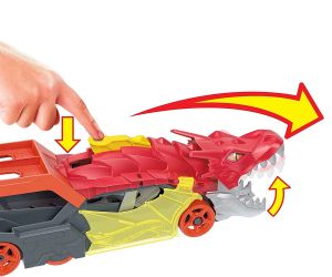 Hot Wheels City Транспортьор Дракон с количка