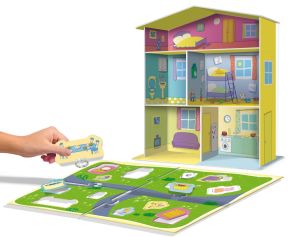 Lisciani Образователен комплект Peppa Pig 3D къща с мебели