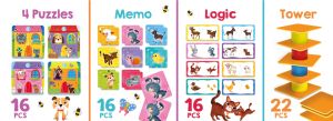 Lisciani Carotina Образователни игри и пъзели 4 в 1
