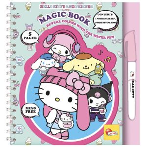 Lisciani Книжка за рисуване с вода Hello Kitty и приятели
