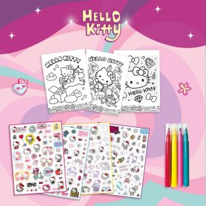 Lisciani Книжка за оцветяване със стикери Hello Kitty