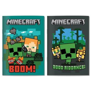 Minecraft Chibi Тетрадка B5 40 листа с мека корица, асортимент