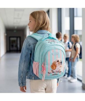 Astra Ученическа раница Линии и кученца, AB300 42 х 30 х 19 см
