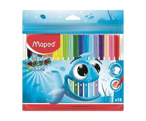 Maped Флумастери Color peps океан, 18 цвята
