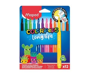 Maped Флумастери Color peps Long Life, 12 цвята 