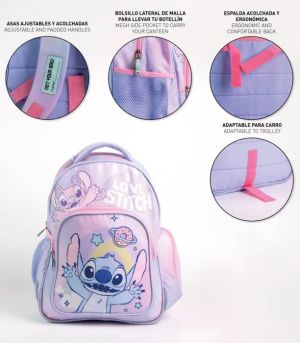 Disney Stich Ученическа раница Purple 42 см.