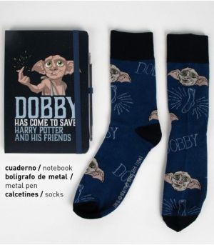 Harry Potter Подаръчен комплект Тефтер, Химикал и Чорапи DOBBY