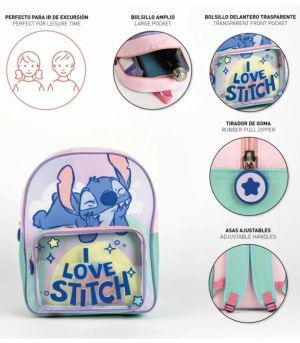 Disney Stitch Детска раница с преден джоб 30 см