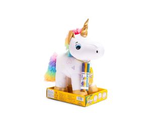 Crayola Плюшена играчка за оцветяване с 3 маркера, еднорог.