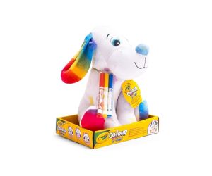 Crayola Плюшена играчка за оцветяване с 3 маркера, куче