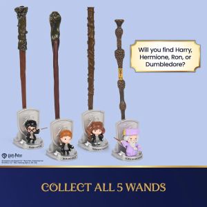 Harry Potter Магьосническа пръчка Изненада с поставка и Фигурка
