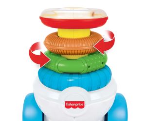 Jakks Pacific Кола за каране и бутане и рингове за подреждане Fisher Price