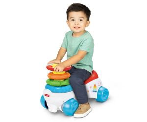 Jakks Pacific Кола за каране и бутане и рингове за подреждане Fisher Price