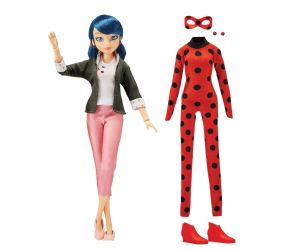MIRACULOUS Калинката и Котарака Фигура герой Маринет с костюм на Калинката и Kwami