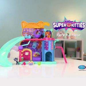 Super Kitties Интерактивна База с Фигурки, Светлини и Звукови Ефекти