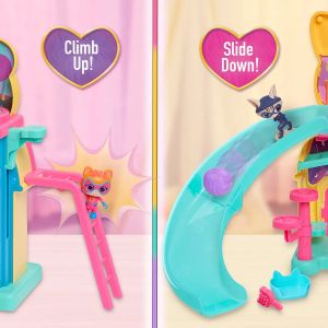 Super Kitties Интерактивна База с Фигурки, Светлини и Звукови Ефекти