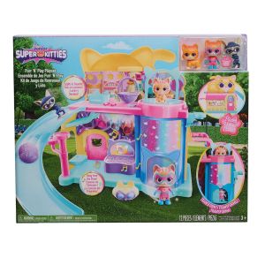 Super Kitties Интерактивна База с Фигурки, Светлини и Звукови Ефекти