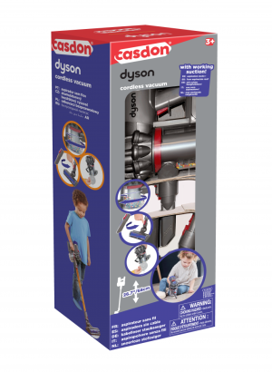 Casdon Интерактивна играчка Безжична прахосмукачка Dyson Жълта